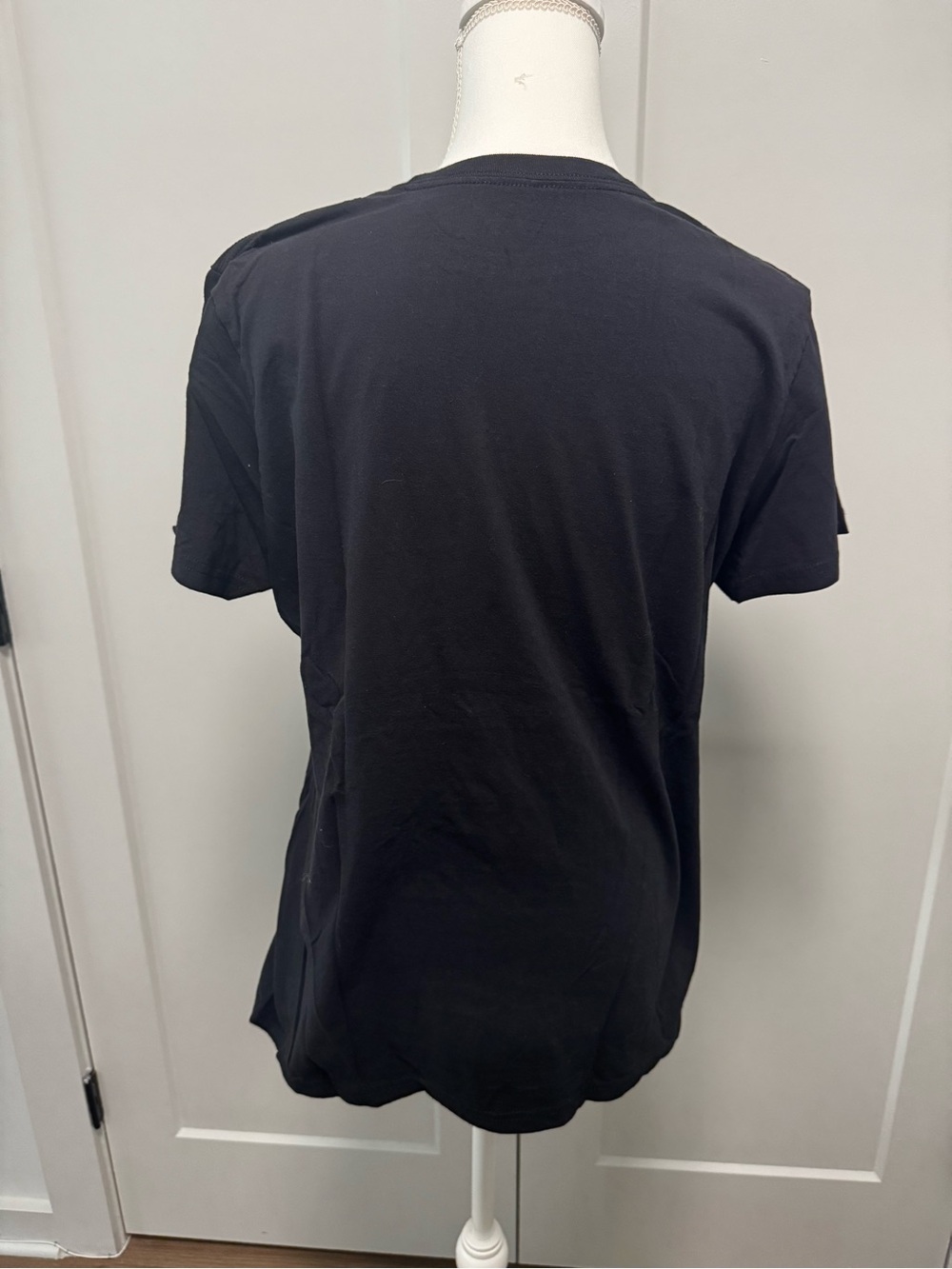 adidas Black Tee with White Logo Print - Picture 2 of 4